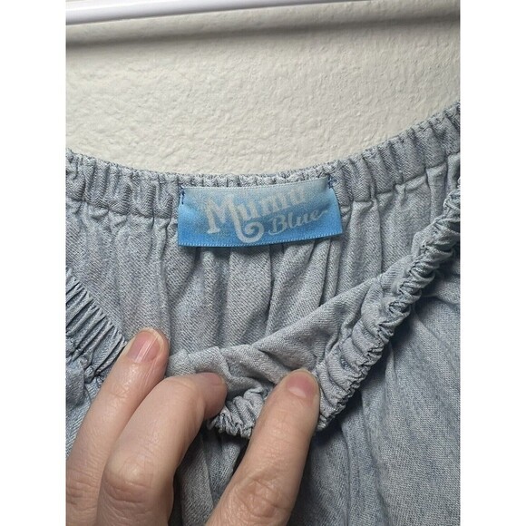 Show Me Your Mumu Lilian Off Shoulder Dress In Chambray Size Large - Picture 4 of 9